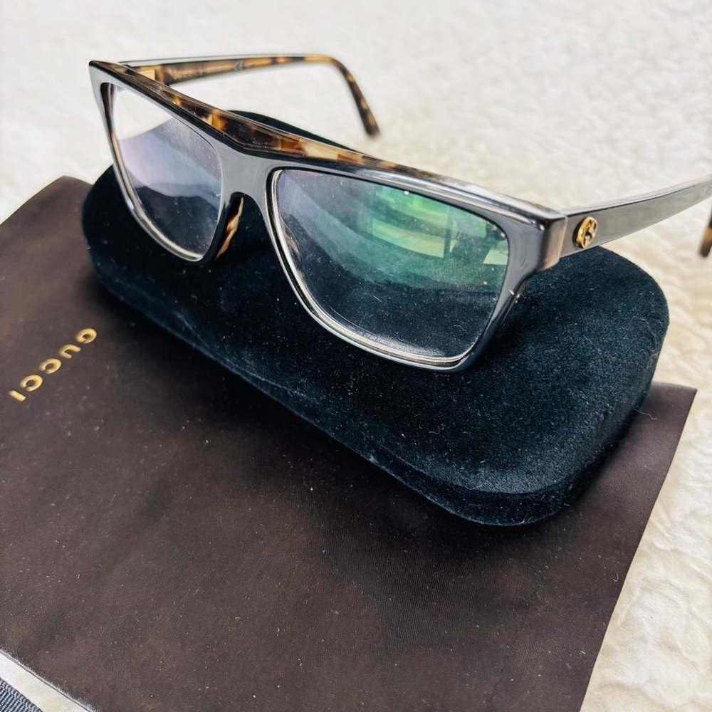 Gucci GG3545 Black/Tortoise Unisex Eyeglasses Frame Only w/ Case/Dustbag - Picture 2 of 16